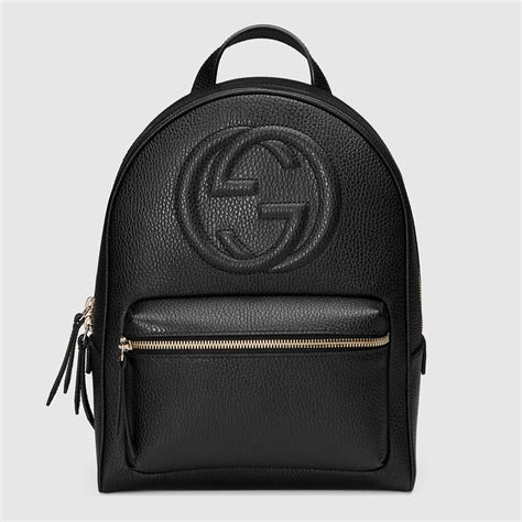 Gucci Soho Leather Chain Backpack In Black Lyst