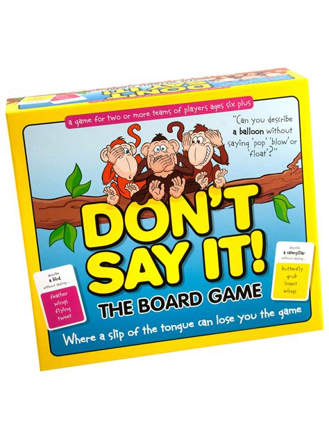 Dont Say It The Board Game At John Lewis And Partners