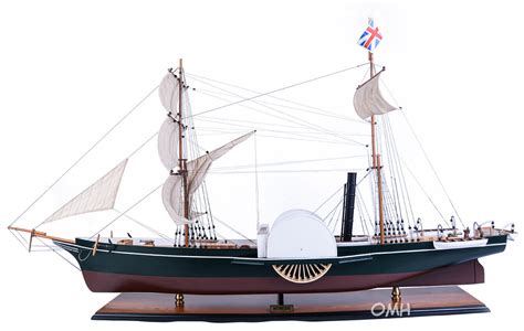 Nemesis 1839 British Steam Paddle Frigate Wood Tall Ship Model 55