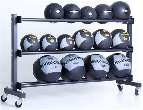 Xm 3 Tier Commercial Med Ball Rack W Wheels