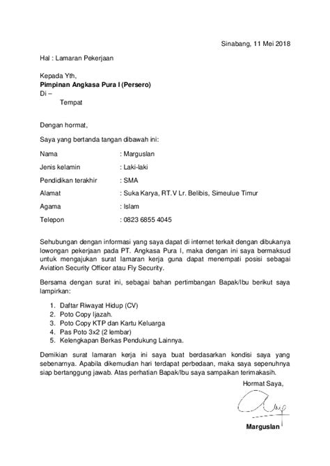 Surat lamaran kerja guru honorer yang masih kuliah. (DOC) Contoh Pembuatan Surat Lamaran Kerja Pada PT ...