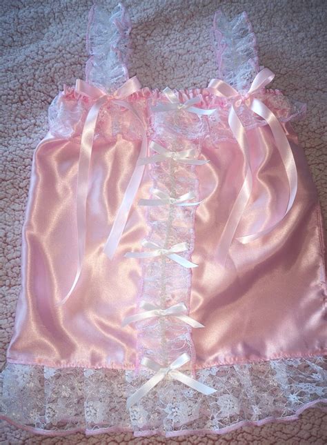 made to order satin sissy camisole top with lace frills and etsy