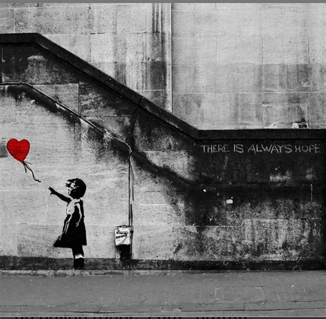 Quelle Est Le Message De L Oeuvre De Banksy La Petite Fille Au Ballon Nosdevoirs Fr