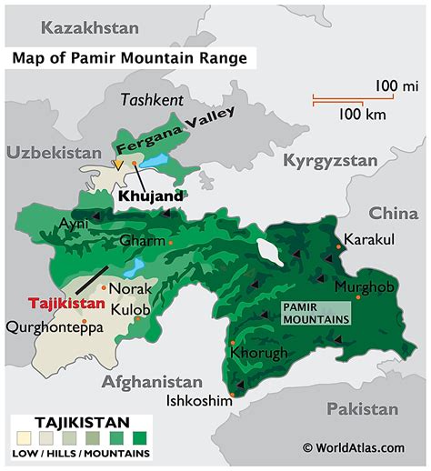 The Pamir Mountains Worldatlas