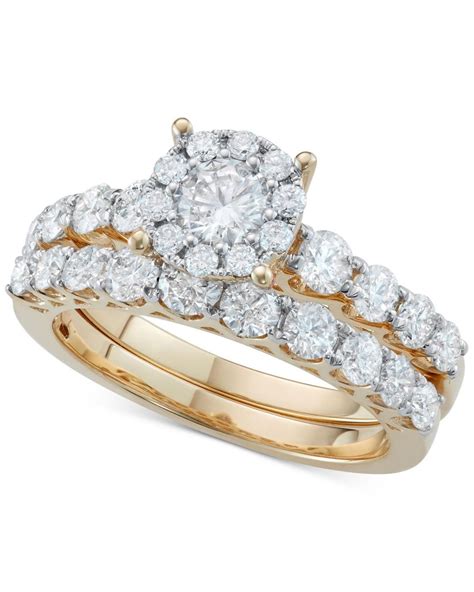 Macys Diamond Bridal Ring Set 2 Ct Tw In 14k White Gold Or Gold