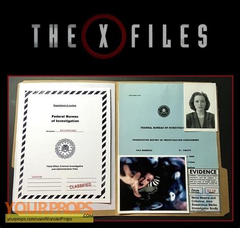 The X Files The X Files Fbi Dana Scully Personnel File Prop Replica Tv