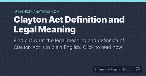 Clayton Act Definition What Does Clayton Act Mean