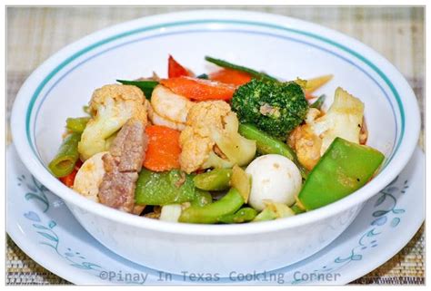 Chop Suey Pinay In Texas Cooking Corner Authentic Filipino Recipes