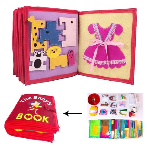 Burnish it with your fingertips. 3D DIY Kid's Cloth Educational Book - Shop ExMart