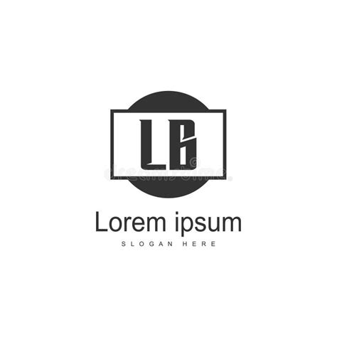 Initial Lb Logo Template With Modern Frame Minimalist Lb Letter Logo