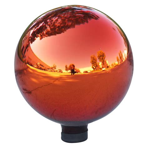 Alpine Corporation Electric Red Glass Gazing Globe Glb292rd The Home