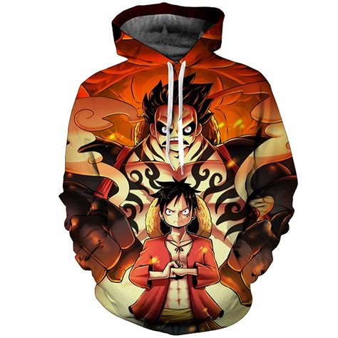 One Piece Mens Hoodie With 3d Print
