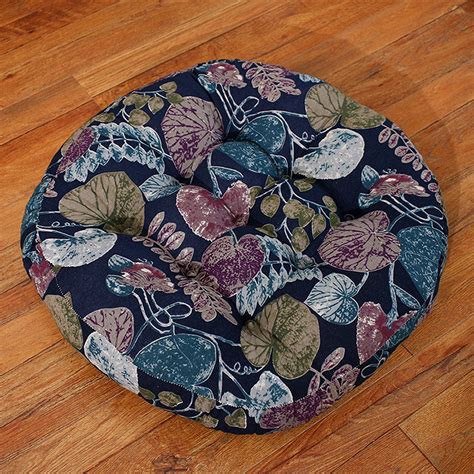 florals tufted round chair cushions patio bistro wicker etsy