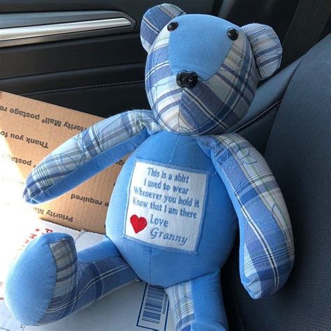 Memory Bear Bears Made From Shirts Of Loved Ones Keepsake Etsy