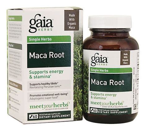 Gaia Herbs Gelatinized Peruvian Maca Root 500 Mg 60 Vegan Caps Swanson® Gaia Herbs Maca