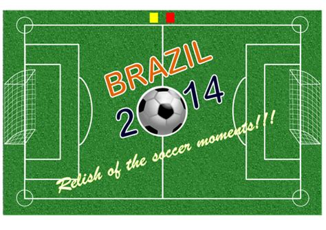 brazil 2014 soccer poster vector illustration public domain vectors