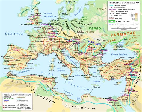 Map Of The Roman Empire In Ce Illustration World History