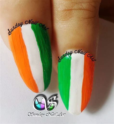 Indian Independence Day Special Nail Art By Sunday Nail Art🇮🇳 Video On