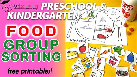 Food Group Sorting Activity For Preschool And Kindergarten Free