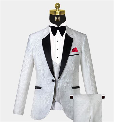 Vintage White Tuxedo Suit 3 Piece Gentlemans Guru