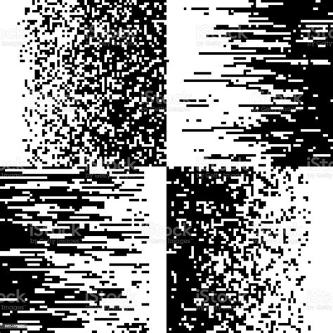 Black And White Pixelation Pixel Gradient Mosaic Pixelated Vector