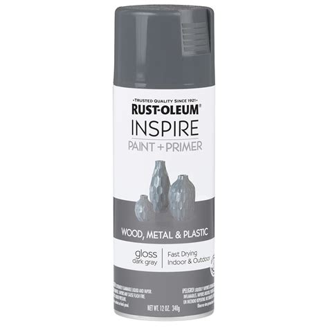 Rust Oleum Inspire Dark Gray General Purpose Spray Paint Actual Net