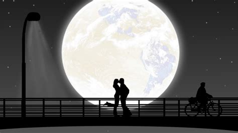 2048x1152 Full Moon Night Couple Kiss 2048x1152 Resolution Hd 4k