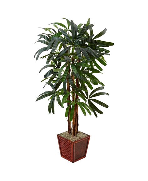 Nearly Natural 5 Raphis Palm Artificial Tree In Planter Macys