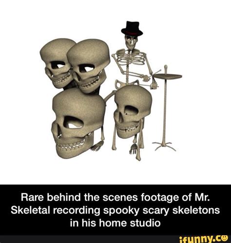 Rare Behind The Scenes Footage Of Mr Skeletal Recording Spooky Scary