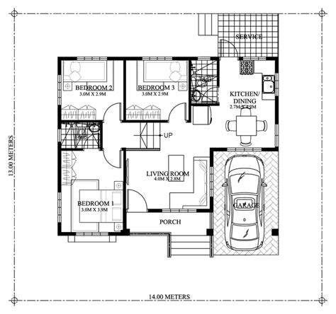 Myhouseplanshop Gorgeous Three Bedroom House Plan