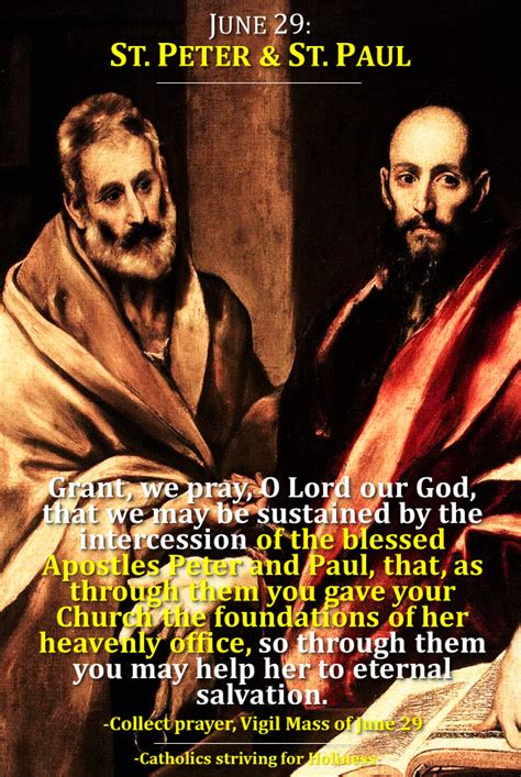 June 29 Sts Peter And Paul 1 You Are Peter And On This Rock I Will