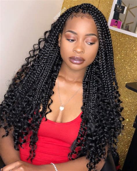 20 Super Flattering Braids For Curly Hair Of Different Types Box Braids Hairstyles For Black