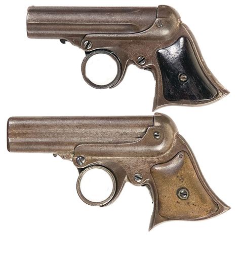 Two Remington Elliot Derringers A Remington Elliot 4 Shot Pepperbox