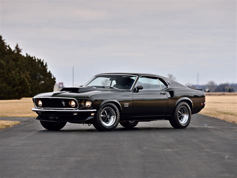 Download 1152x864 Wallpaper On Road 1969 Ford Mustang Boss 429 Black