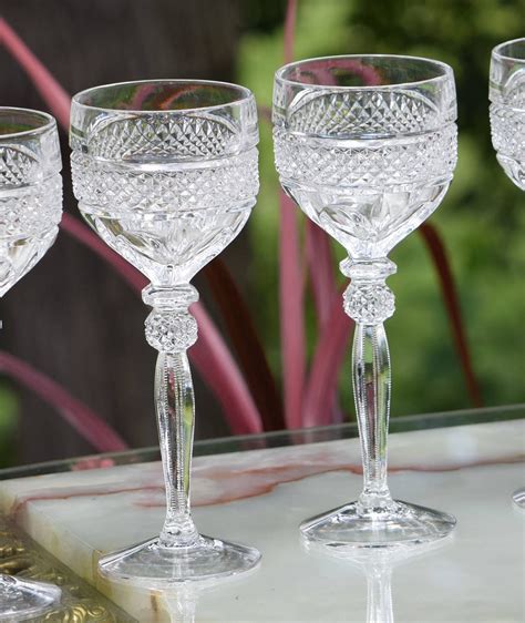 Reserved For P Sold Sold Vintage Crystal Wine Glasses Set Of 8 Tall Vintage Crystal Etched