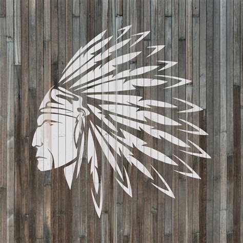 Native American Indian Stencil Reusable Stencils In Large And Small Sizes