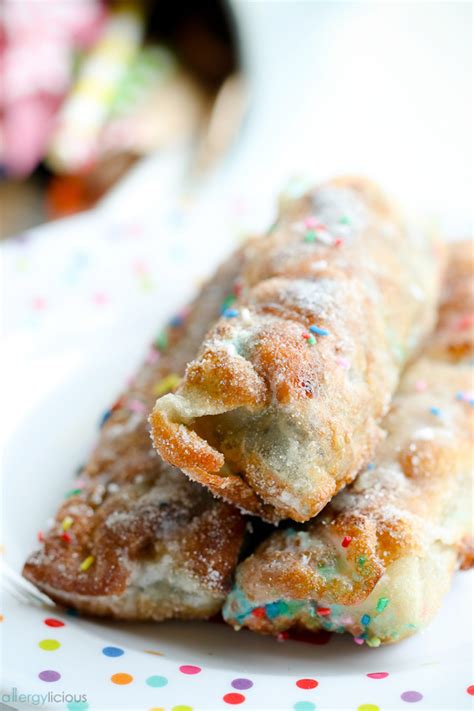 I'm sure your guests know what they're doing. Dessert Egg Rolls (Chocolate Cake & Cream Cheese filled ...