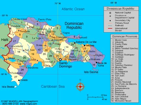 dominican republic major cities map