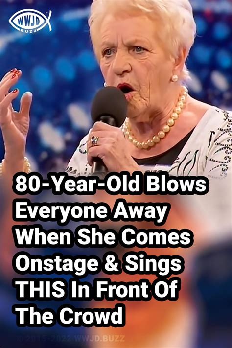80 year old blows everyone away when she comes onstage and sings this in front of the crowd in