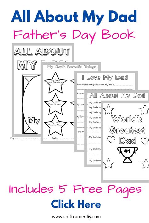All About My Dad Free Printable Book