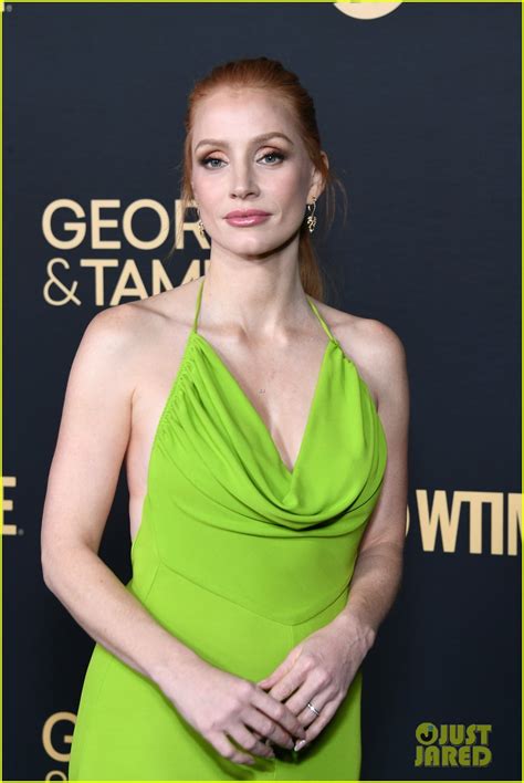 Jessica Chastain Looks Gorgeous In Green For George Tammy Premiere