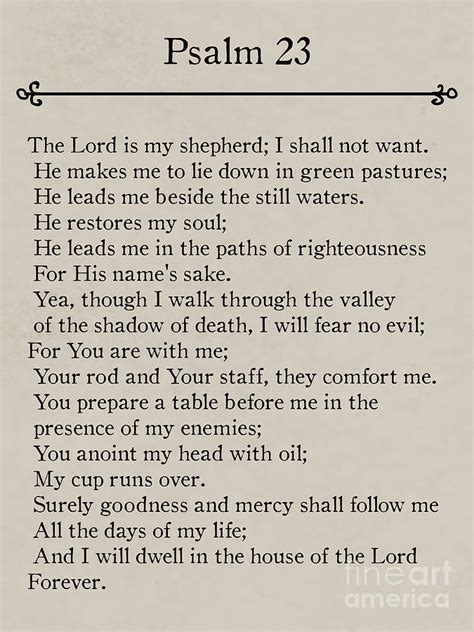 23 Psalm Kjv Printable