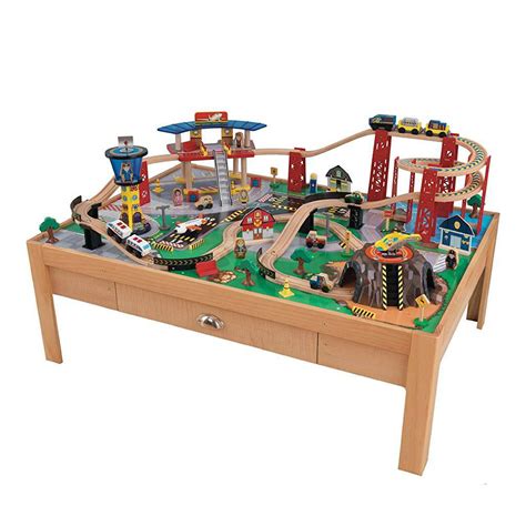 Wooden Train Table Set Mamas Can Fix Trains Too Stuck Under A