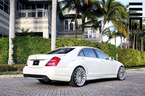 Once the body kit was added, a full matte red vinyl wrap was done. White Mercedes S Class Gets Aftermarket LED Lighting and Other Custom Goodies — CARiD.com Gallery