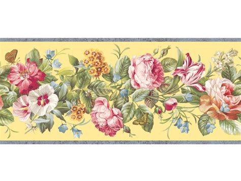 Floral Wallpaper Border Qt18136b