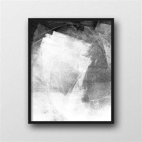 Black And White Contemporary Abstract Print Modern Industrial Etsy