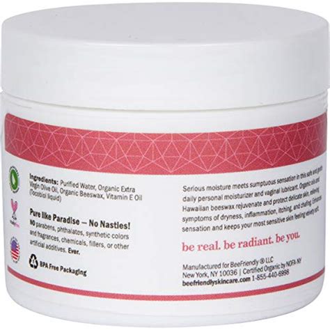 Organic Vaginal Moisturizer By Beefriendly Usda Certified Natural Vulva Cream For Dryness