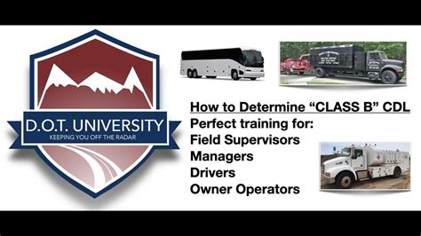 How To Determine A Class B Commercial Drivers License Cdl For