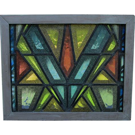 Cool Mid Century Modern Stained Glass Window from neatcurios on Ruby Lane