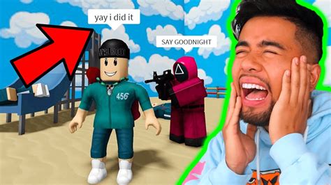 Reacting To Roblox Squid Games Funny Moments🤣 Hilarious Youtube